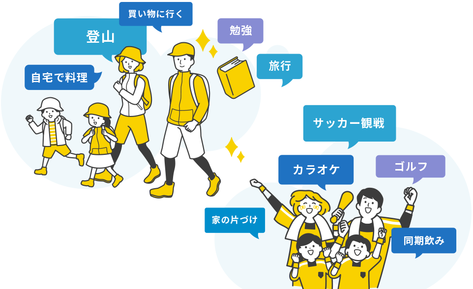 休日の過ごし方のイメージ